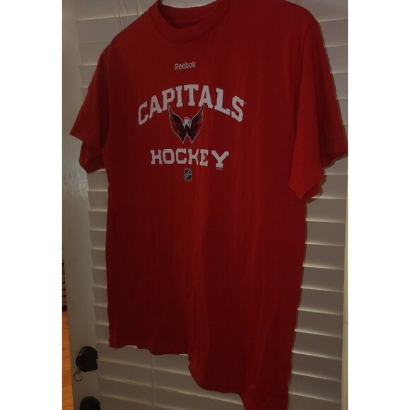 Reebok Washington Capitals NHL Hockey T Shirt Mens MEDIUM  Red Short Sleeve   B2 - Picture 4 of 11
